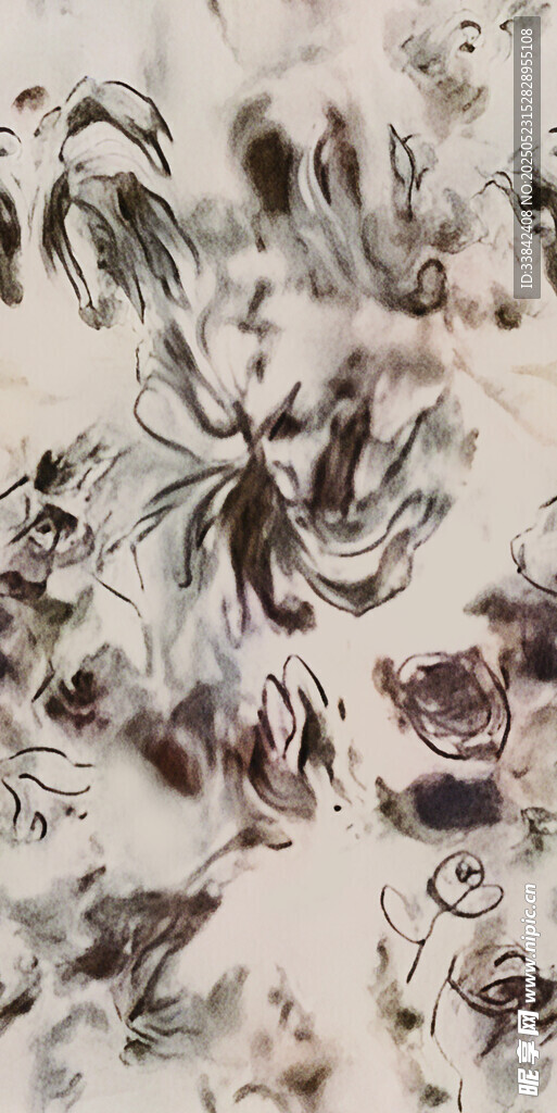 花卉圖案布料紋理展示