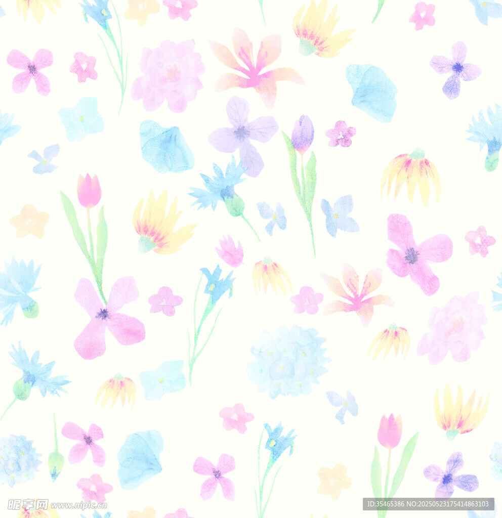 水彩花