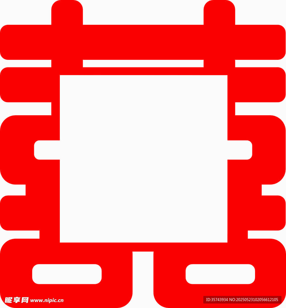中式紅色雙喜圖案裝飾開關(guān)貼