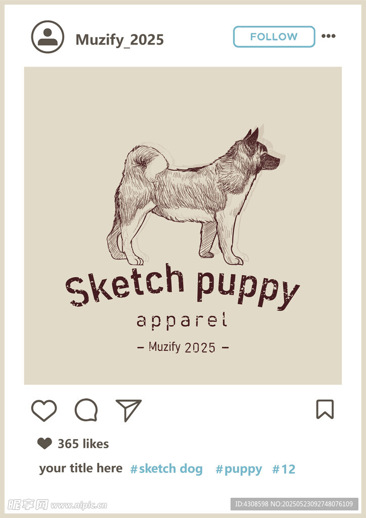 澳大利亞牧牛犬 手繪稿