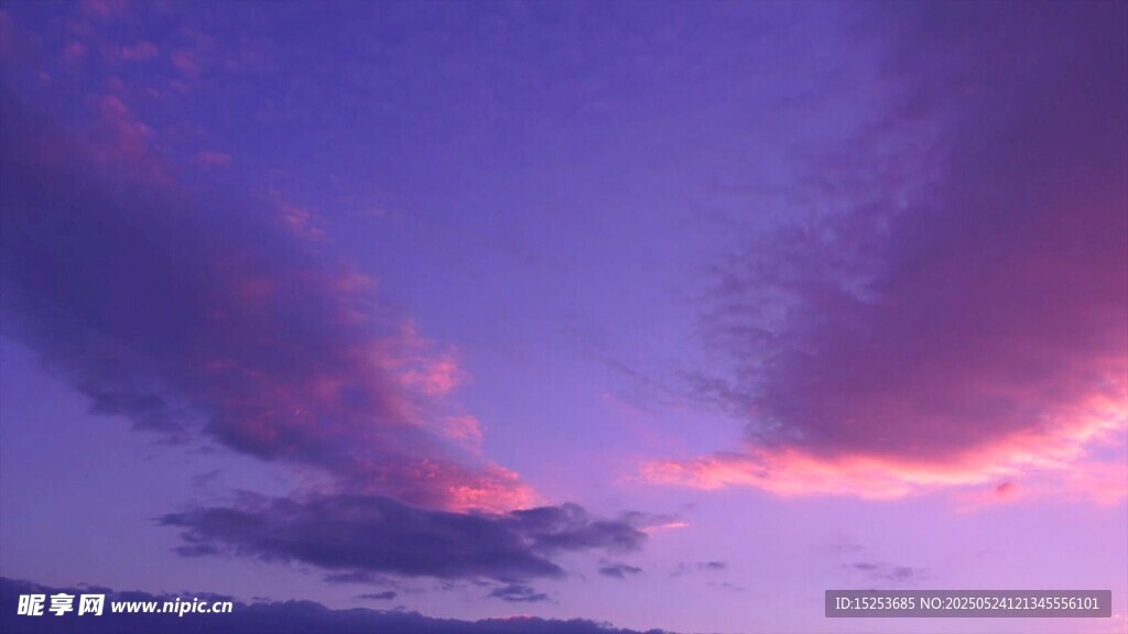 夢幻紫霞天空美景