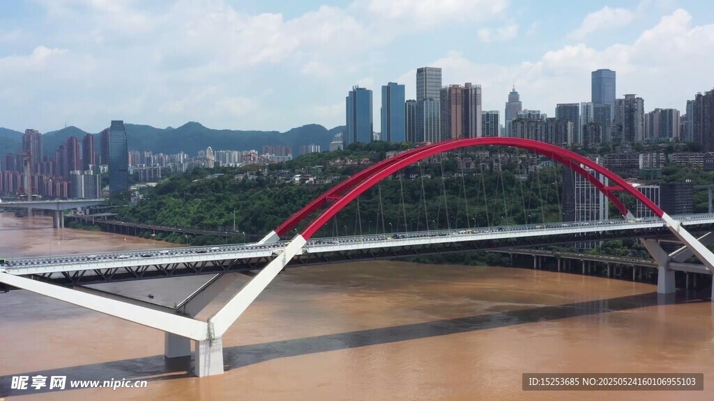 重慶跨江大橋城市風光