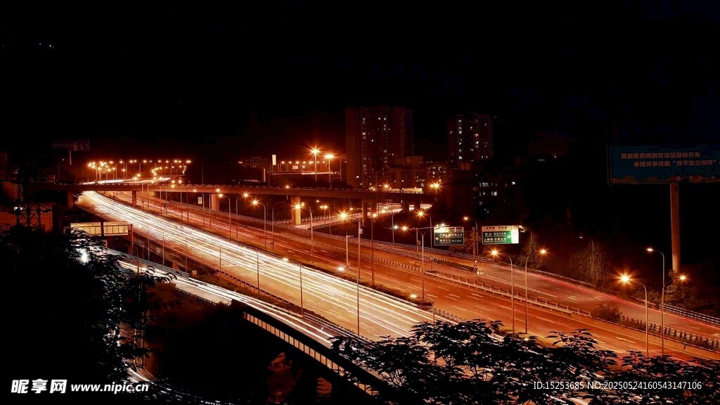 城市夜景車流光影之美