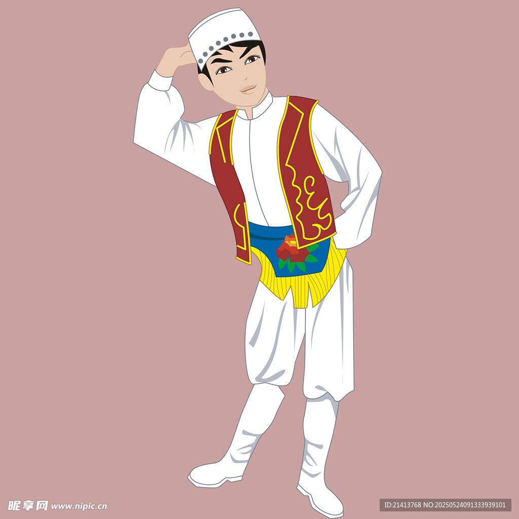 身著民族服飾的男子
