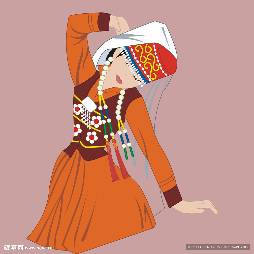 維吾爾族女子優(yōu)雅舞蹈瞬間