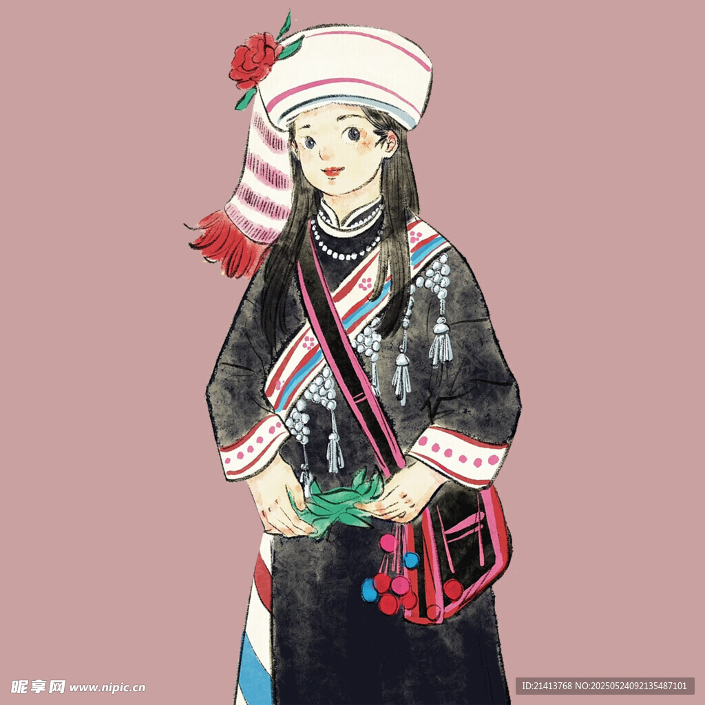 少數(shù)民族女子傳統(tǒng)服飾形象