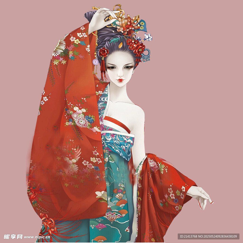 古風華服女子優雅亮相