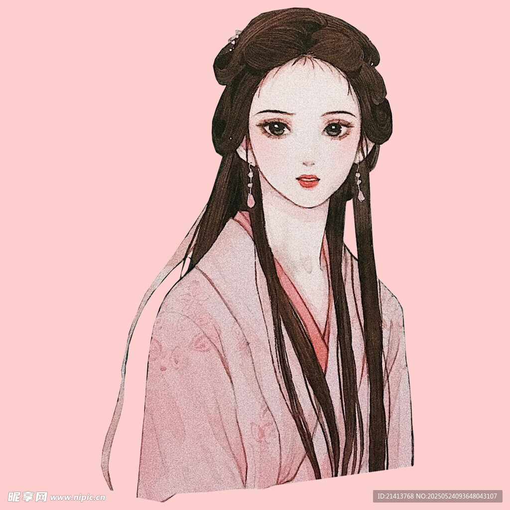 古風漢服女子優雅畫像