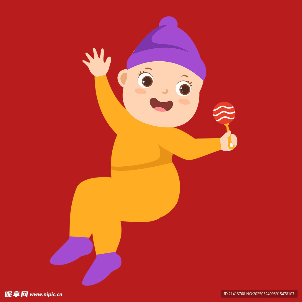 手持棒棒糖的歡樂小孩