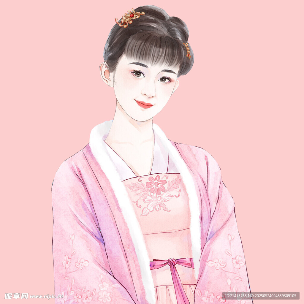 古風(fēng)漢服女子優(yōu)雅形象