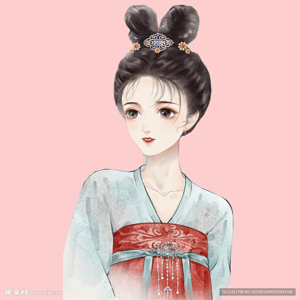 古風漢服女子優雅發髻