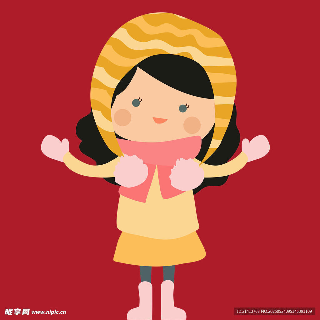 冬日可愛女孩溫暖裝扮