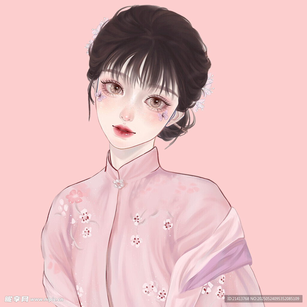 古風旗袍少女優雅形象