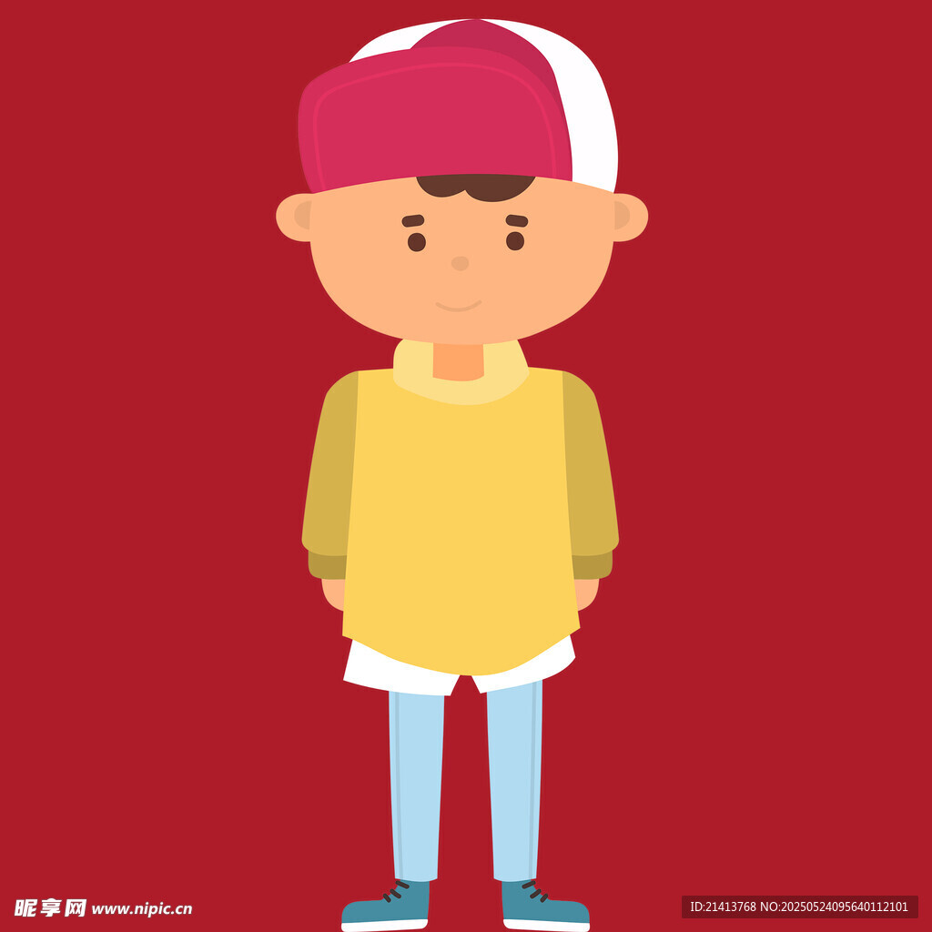 戴帽少年休閑風形象