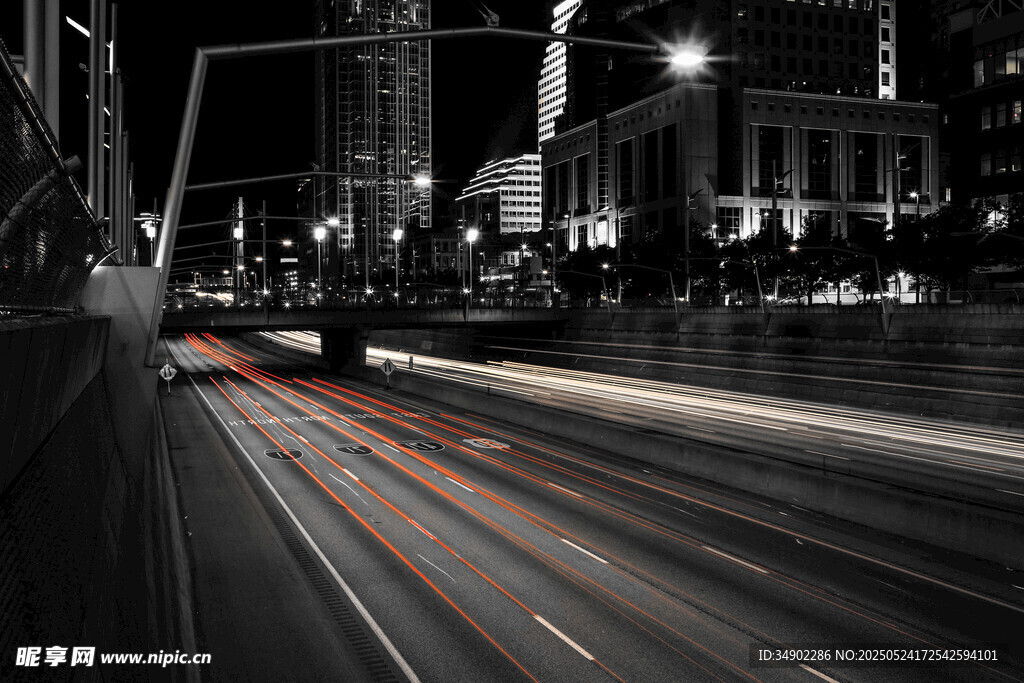 城市夜景車流光影之美
