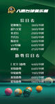 臺球俱樂部價目表