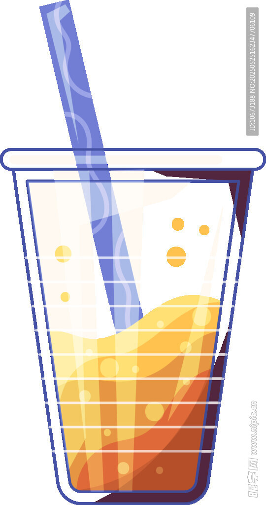 透明杯中的橙色飲品