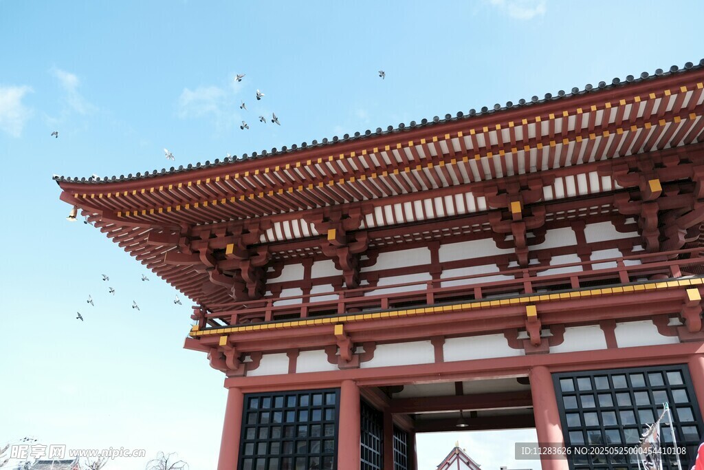 中式古建筑屋檐特寫