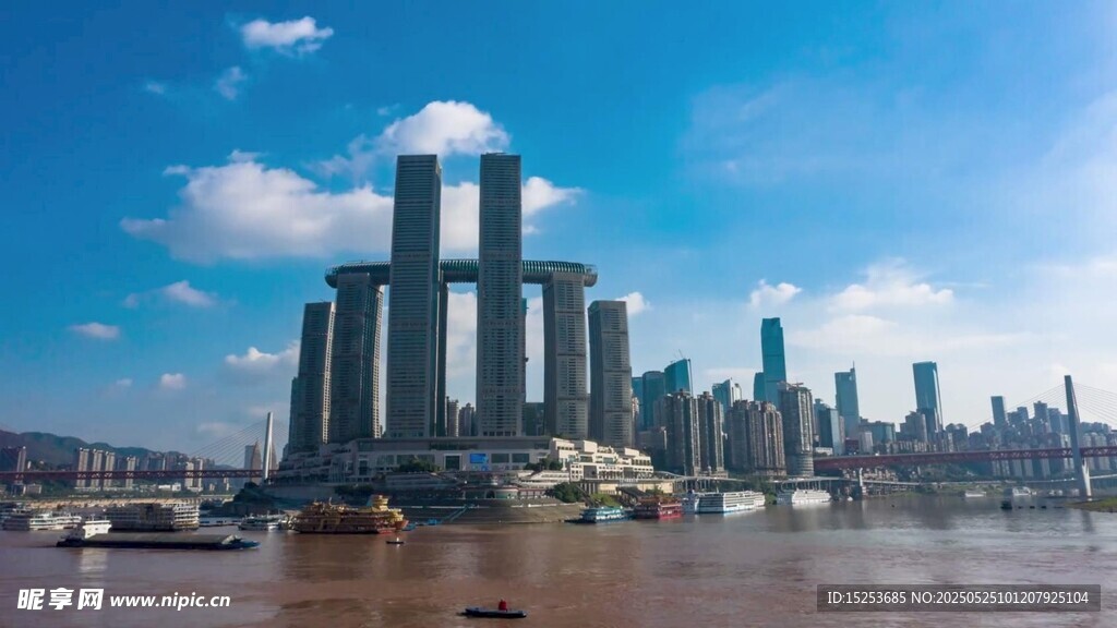 上海外灘摩天大樓景觀
