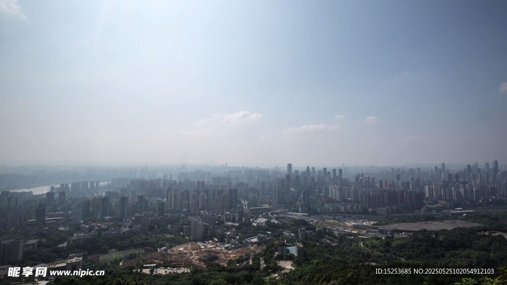 城市天際線俯瞰景觀