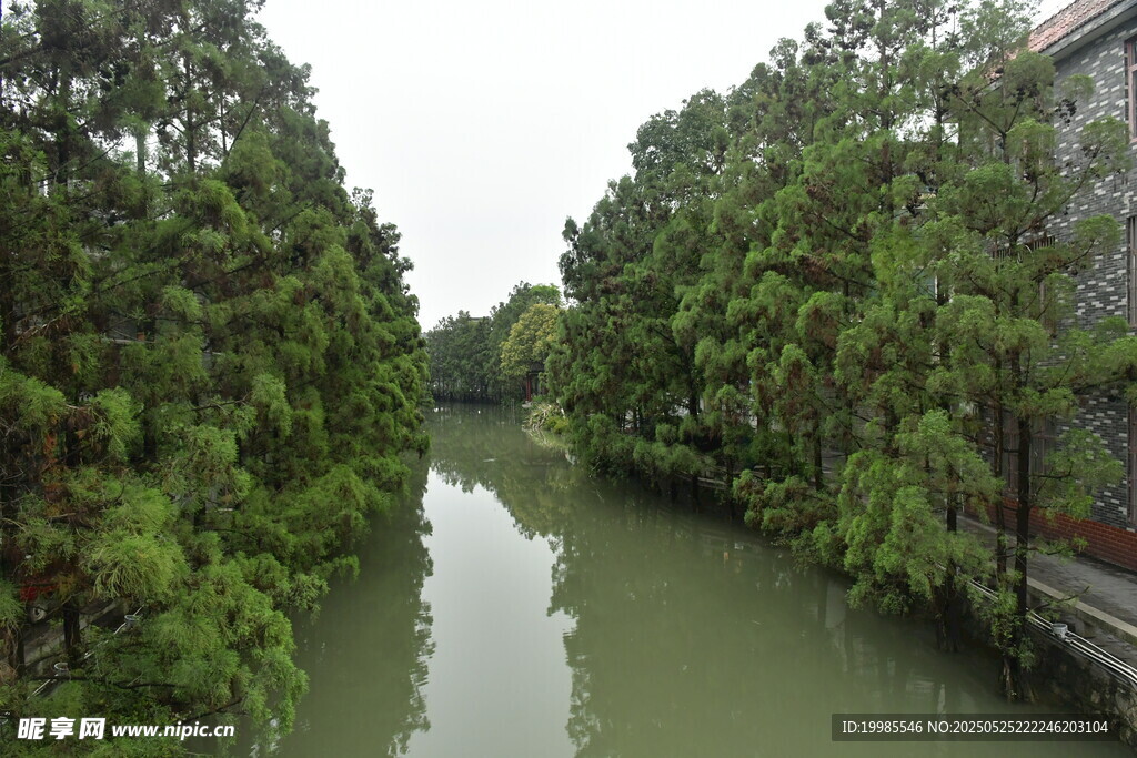 江南水鄉古建河道小橋