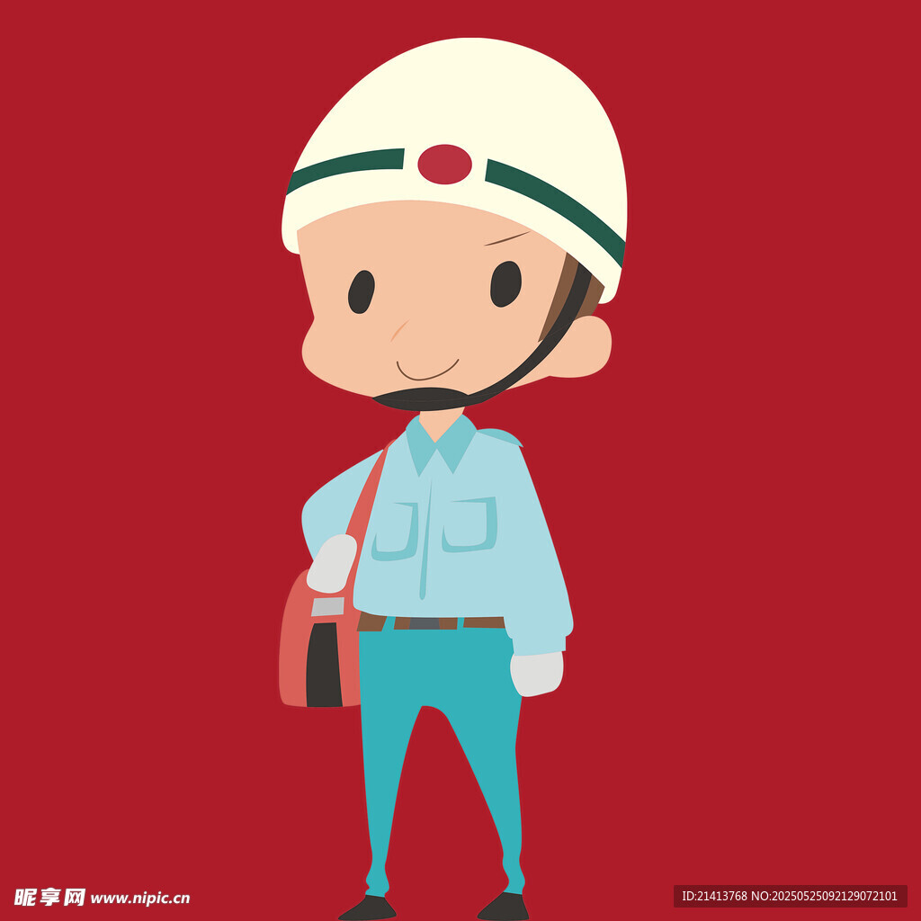 卡通風(fēng)背挎包的可愛(ài)男孩