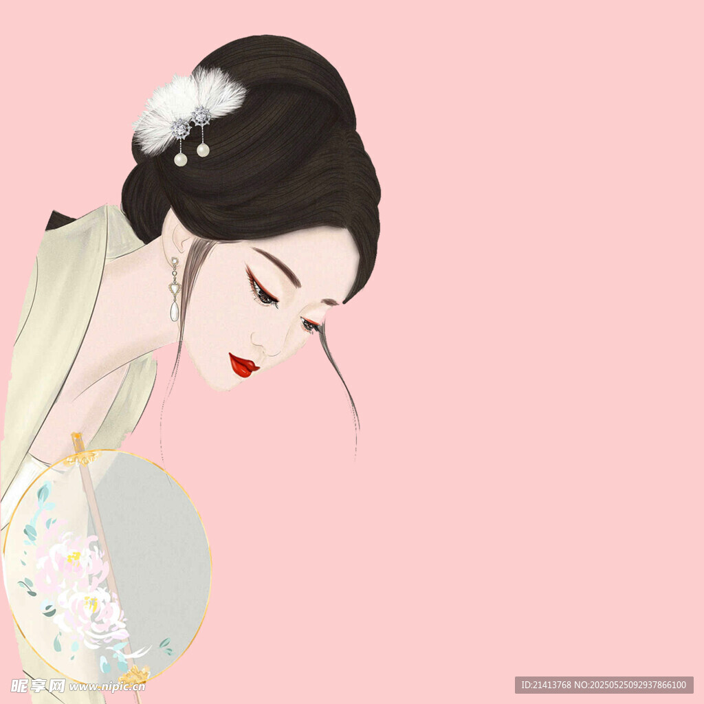 古典美人側(cè)顏圖