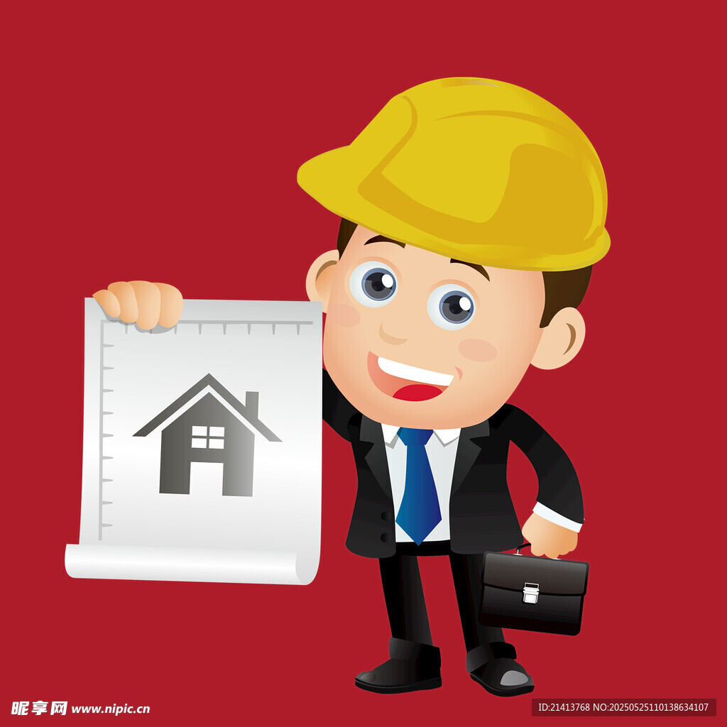 建筑師展示房屋設計圖