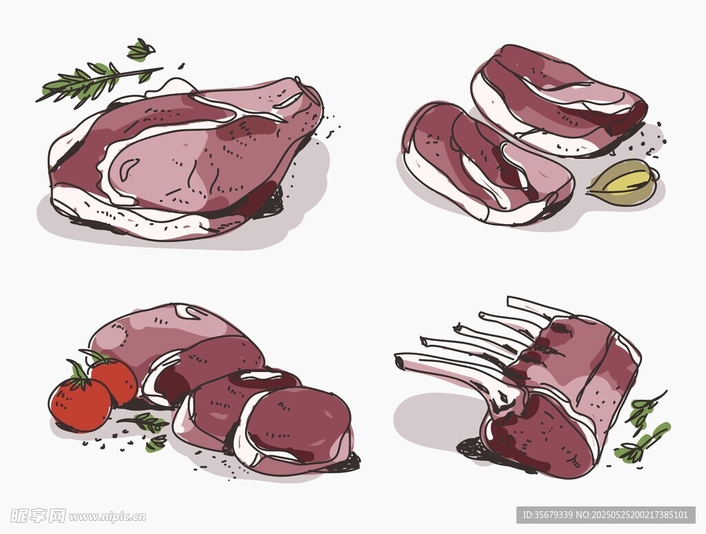 多樣美味生肉食材展示