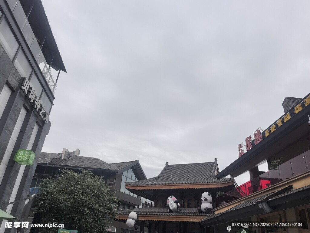 古街中式建筑景觀