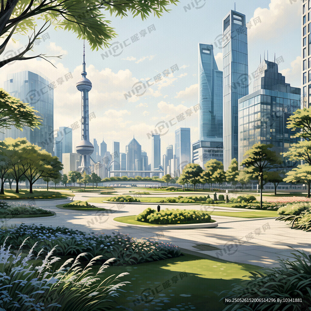 公園 上海 建筑外部 天空 草