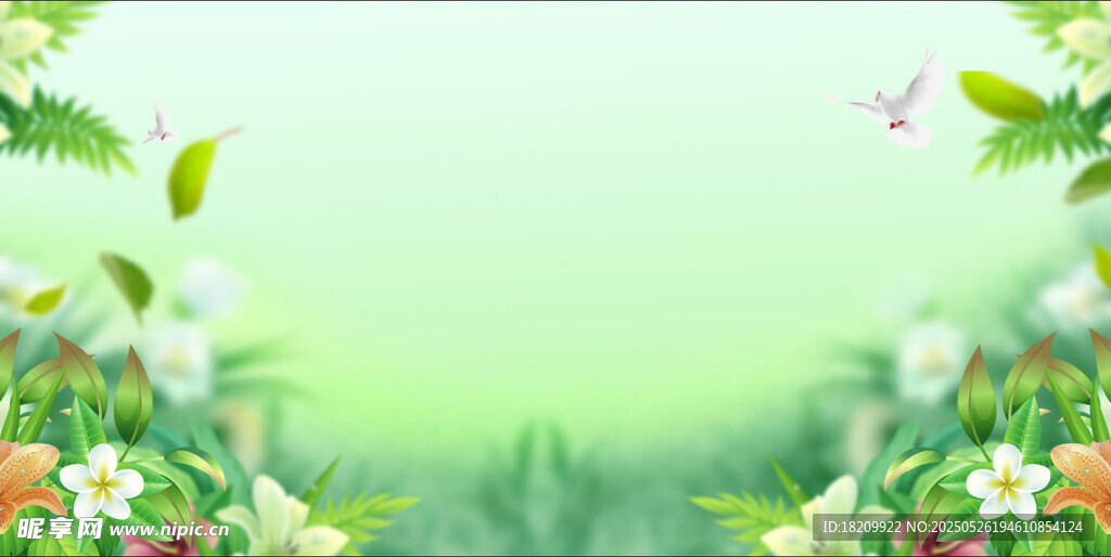 春日花卉綠植清新風景