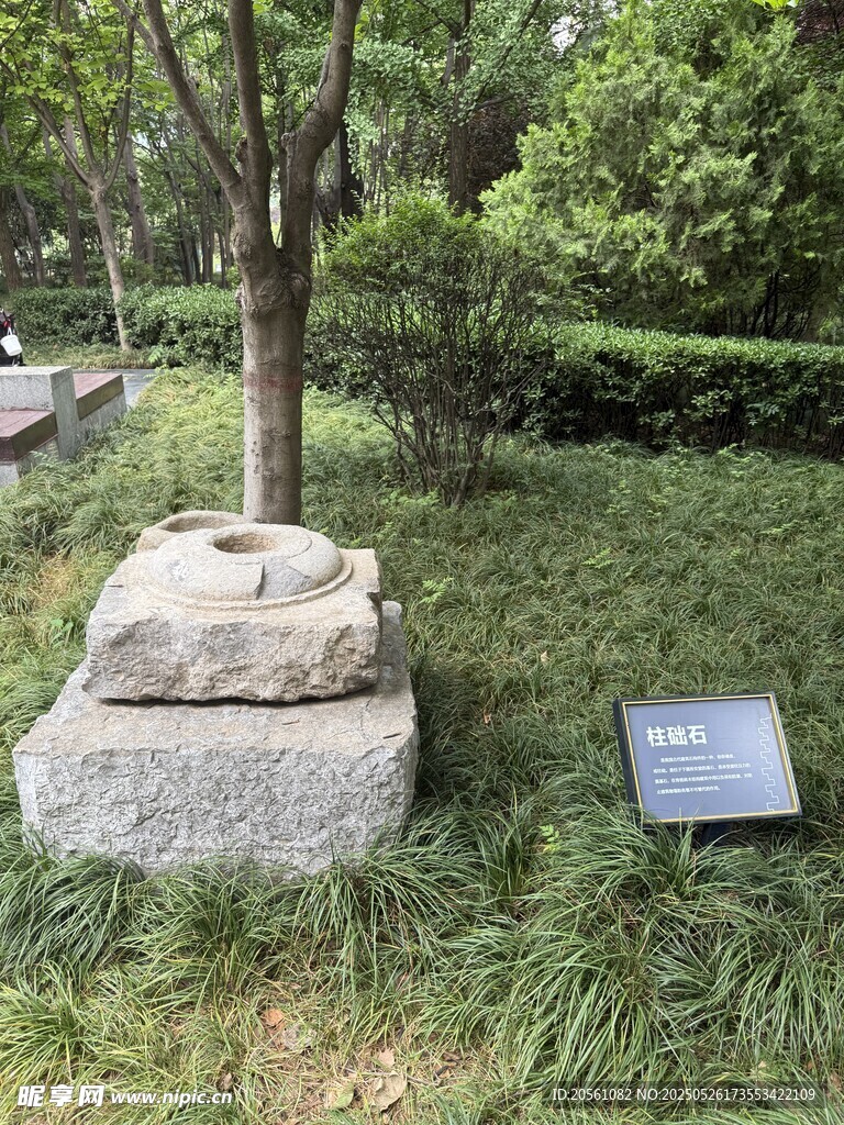 西安木塔樹下石景 自然雅致景觀