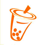 橙色奶茶杯圖標(biāo)設(shè)計(jì)