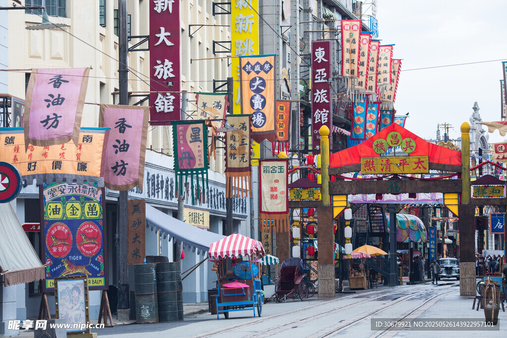 繁華唐人街街景