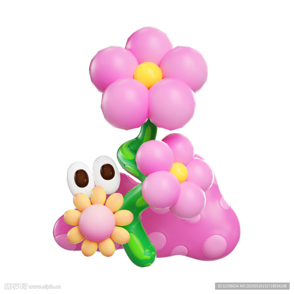 可愛花朵與萌趣蟲子擺件