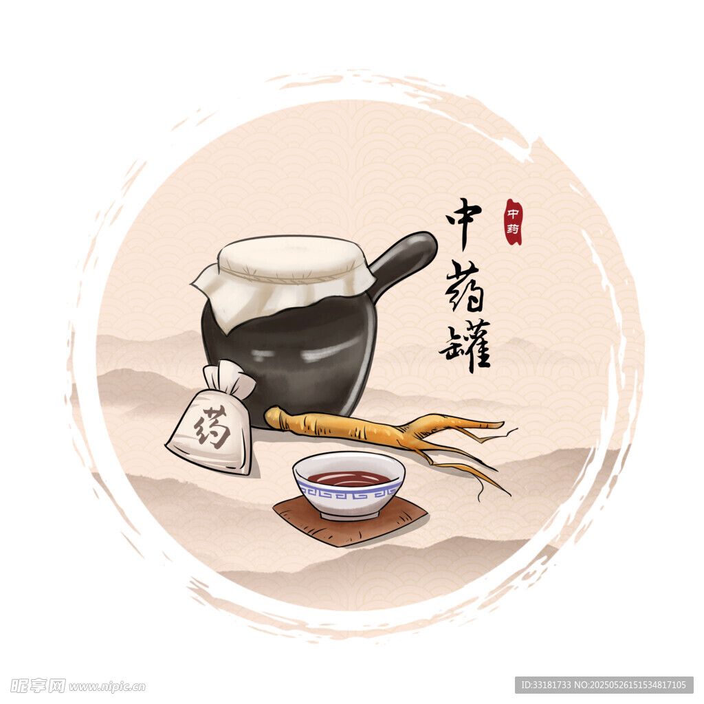 傳統中藥鍋與煎好的中藥