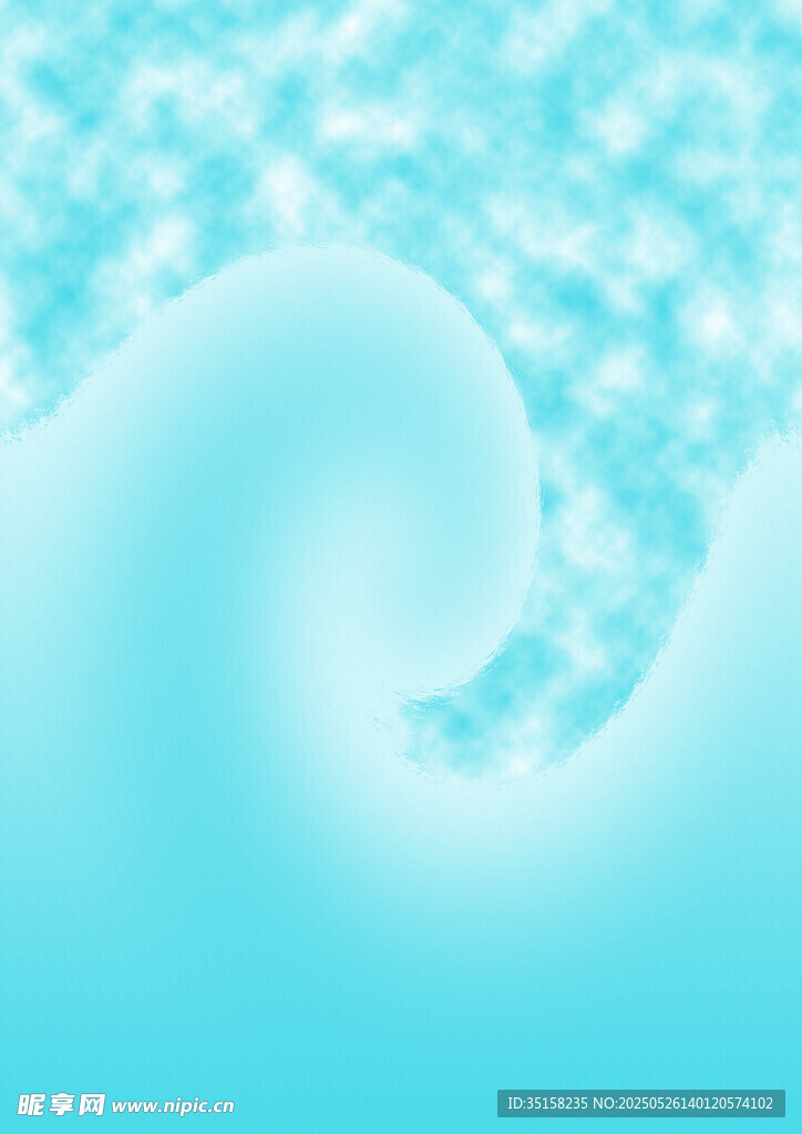 夢幻藍色海浪背景圖