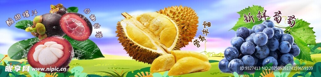 葡萄  山竹  榴蓮
