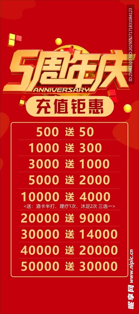 5周年慶促銷展架海報