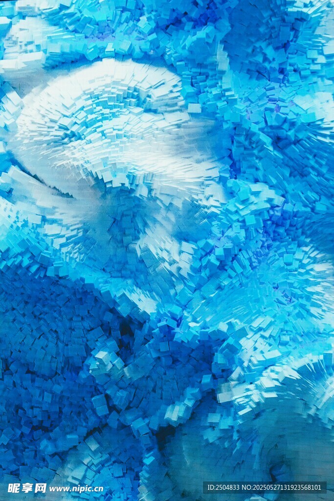 夢(mèng)幻藍(lán)色冰晶紋理