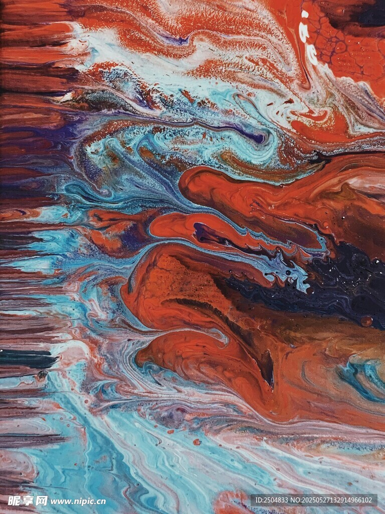 抽象色彩流動藝術畫作