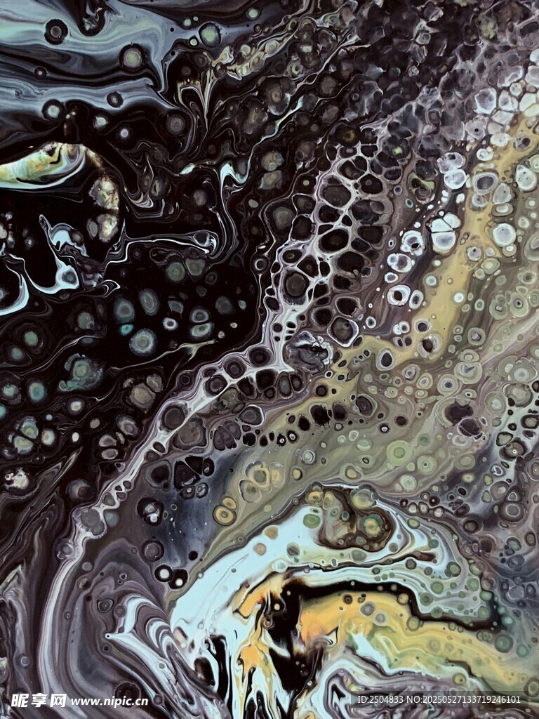 抽象奇幻水墨風格藝術畫面