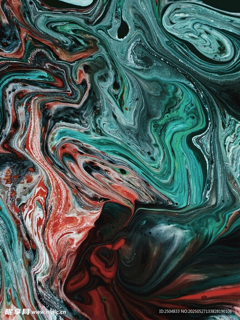 抽象多彩流體紋理圖案