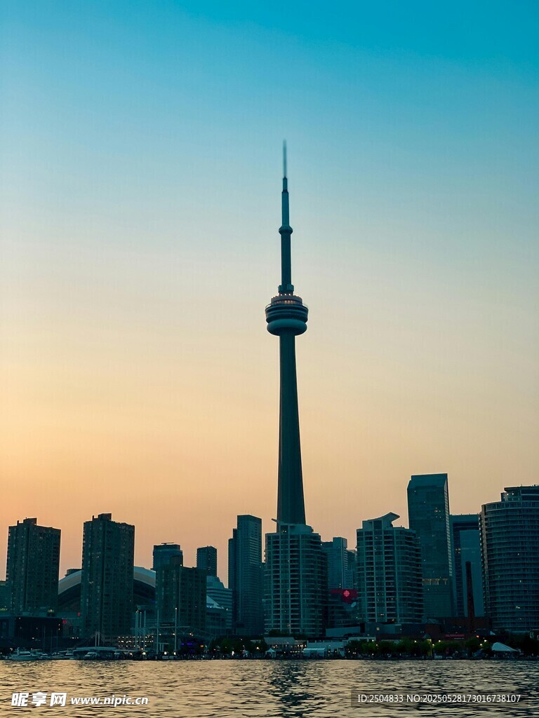 多倫多城市天際線黃昏美景