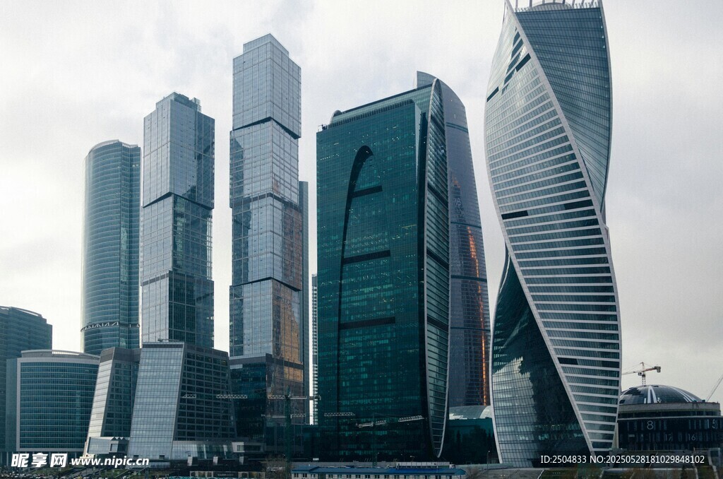 現代都市摩天大樓景觀