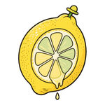 卡通檸檬切片插畫(huà)