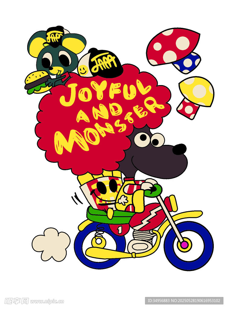 歡樂怪獸騎自行車