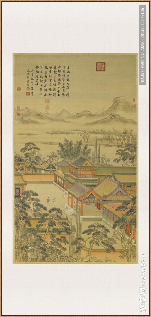 黃鐘暢月圖軸