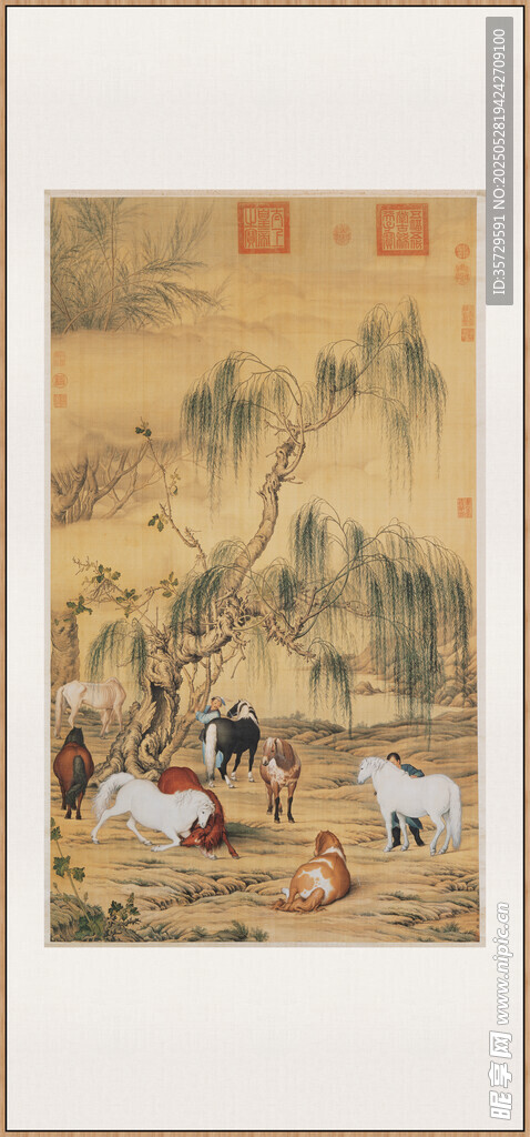 郎世寧 八駿